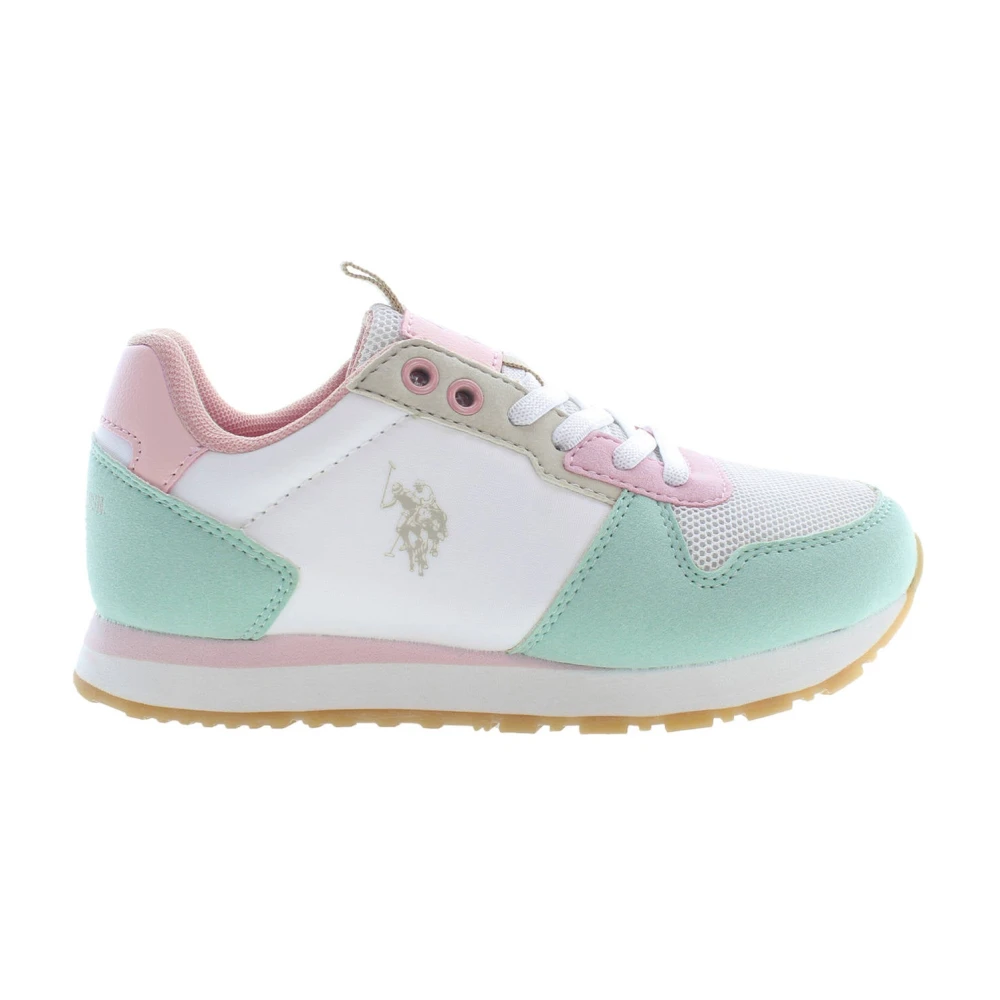 U.s. Polo Assn. Unisex Kids Multicolor Kids Sneakers, 27 Eu, Sporty White Kids Shoes With Laces