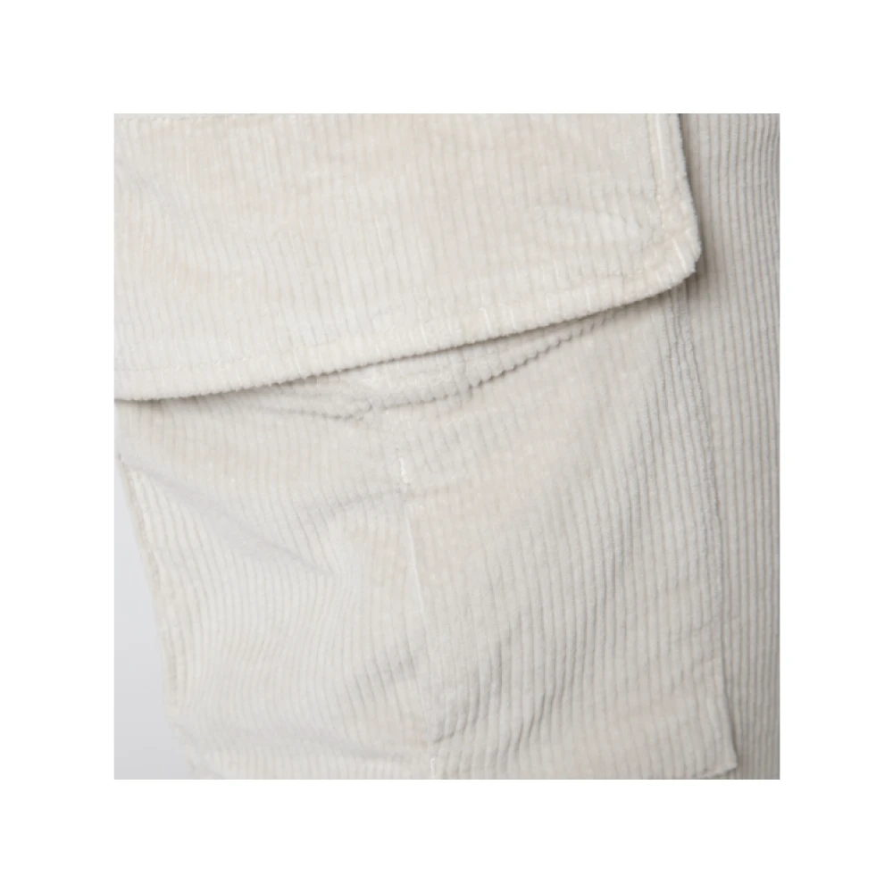 Mason's Cargo Corduroy Broek in Greige White Heren