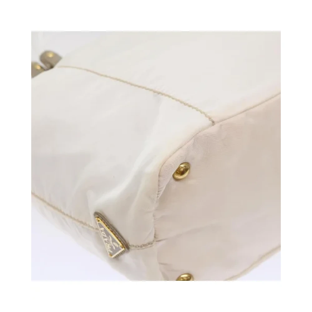 Prada Vintage Pre-owned Fabric handbags White Dames