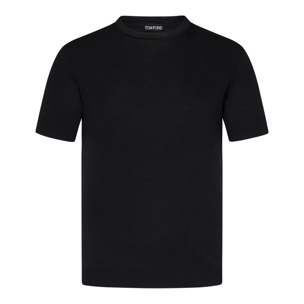 Tom Ford Zwart Crew Neck T-Shirt Black Heren