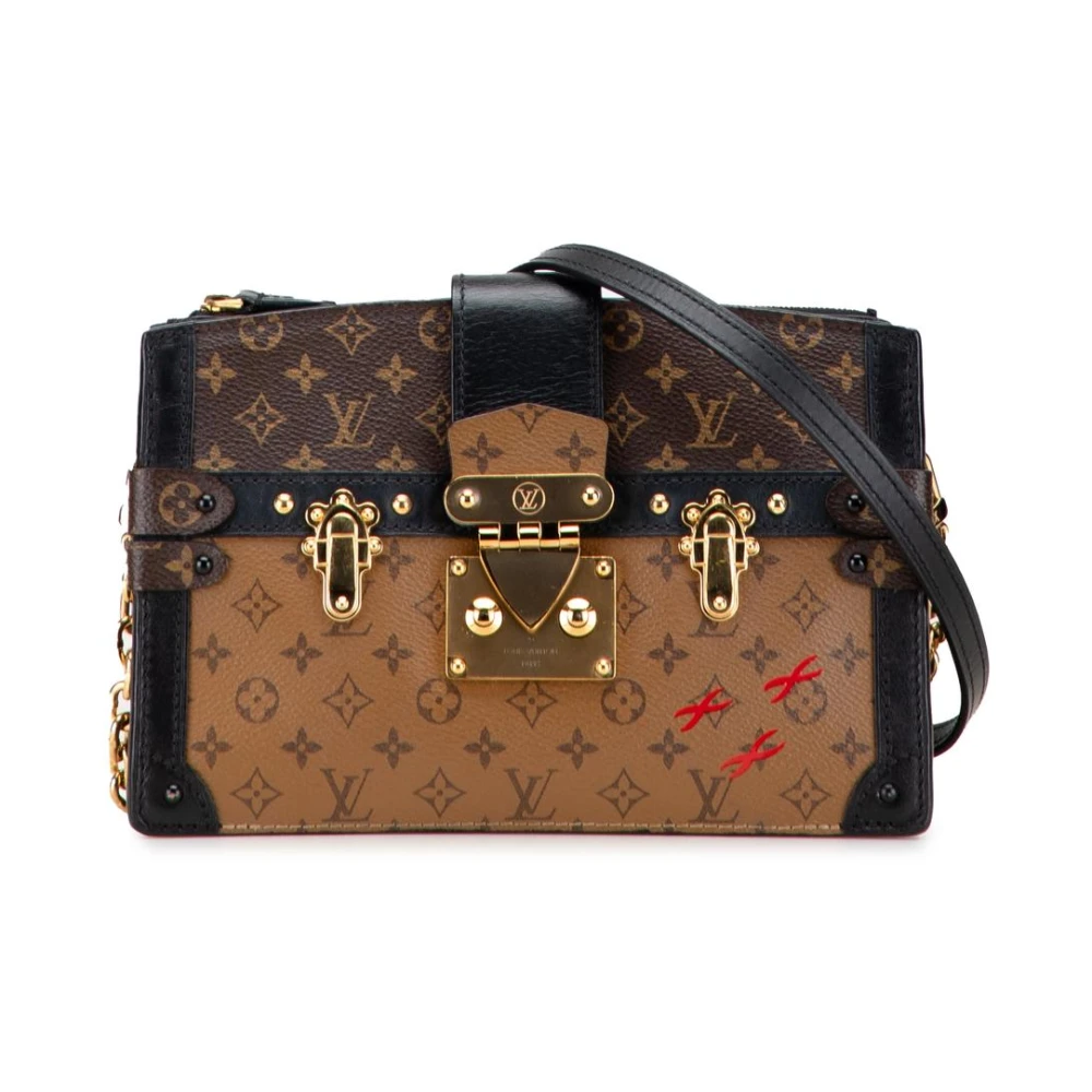 Louis Vuitton Vintage Women's Brown Pre-Owned Printed Trunk Bag