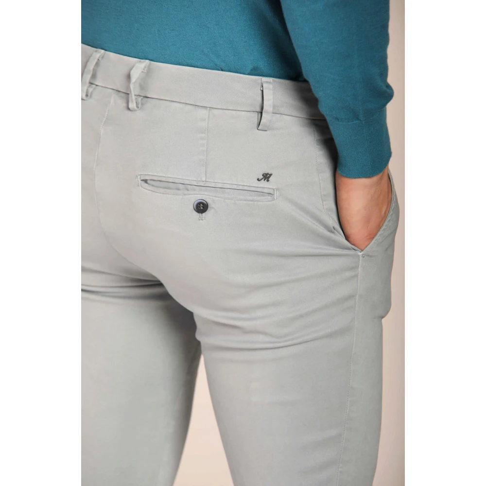 Mason's Milano Style Chino Broek Extra Slim Fit Gray Heren