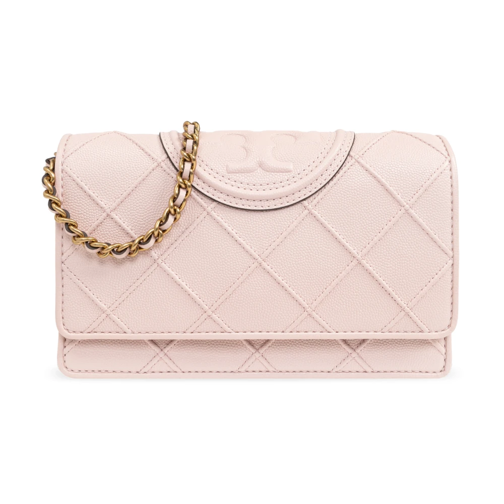 TORY BURCH Portemonnee aan een ketting Fleming Soft Pink Dames
