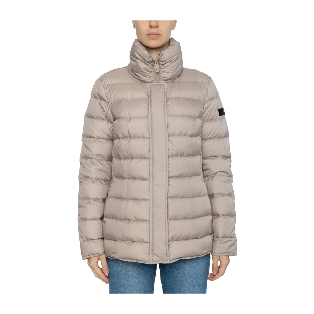 Peuterey Gewatteerde Polyester Parka Jas Beige Dames