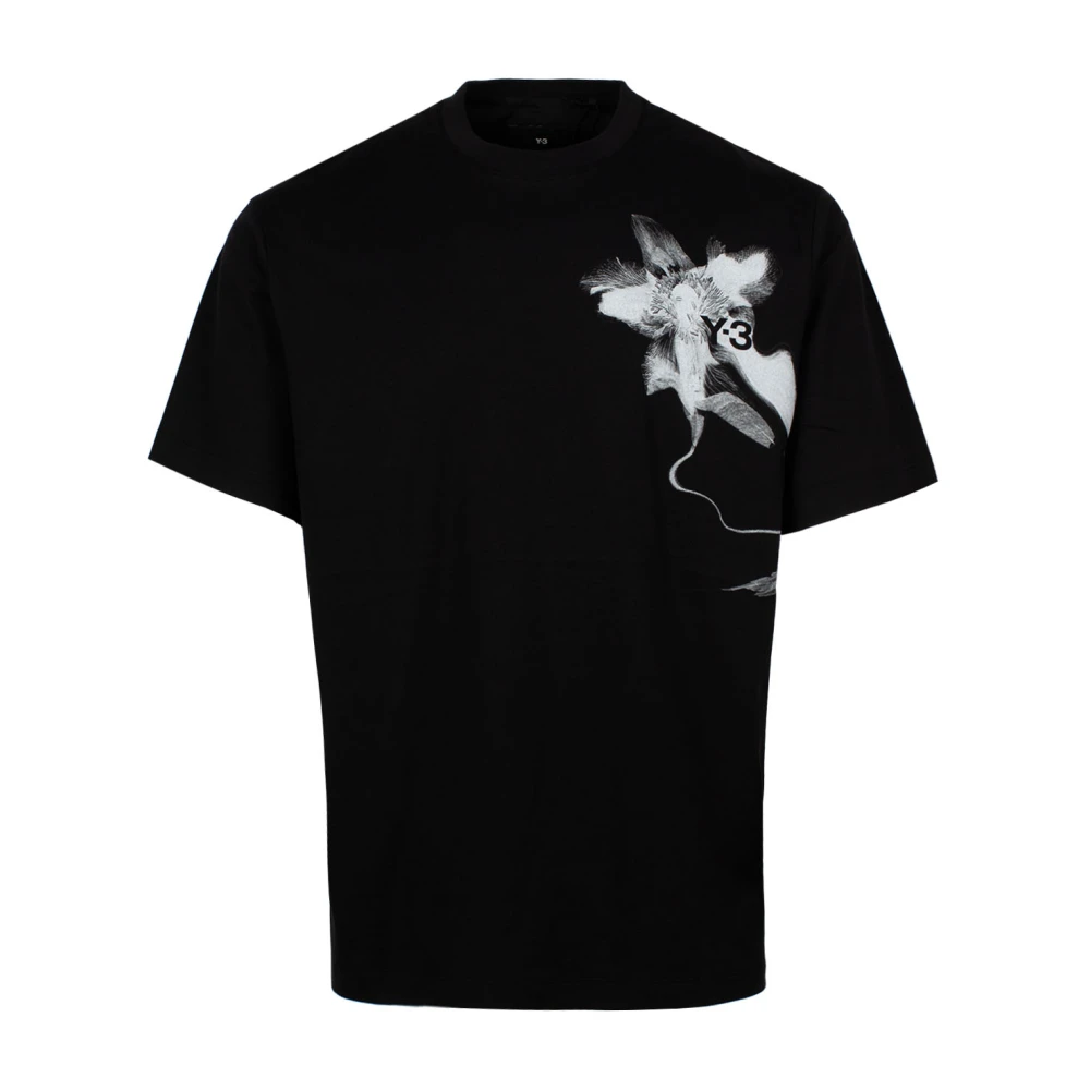 Y-3 Grafische Print Katoenen T-Shirt Black Heren