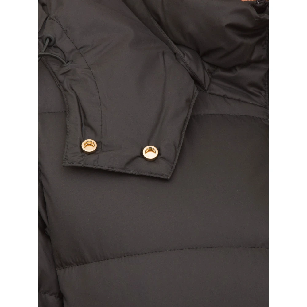 Twinset Zwarte Gewatteerde Jas Black Dames