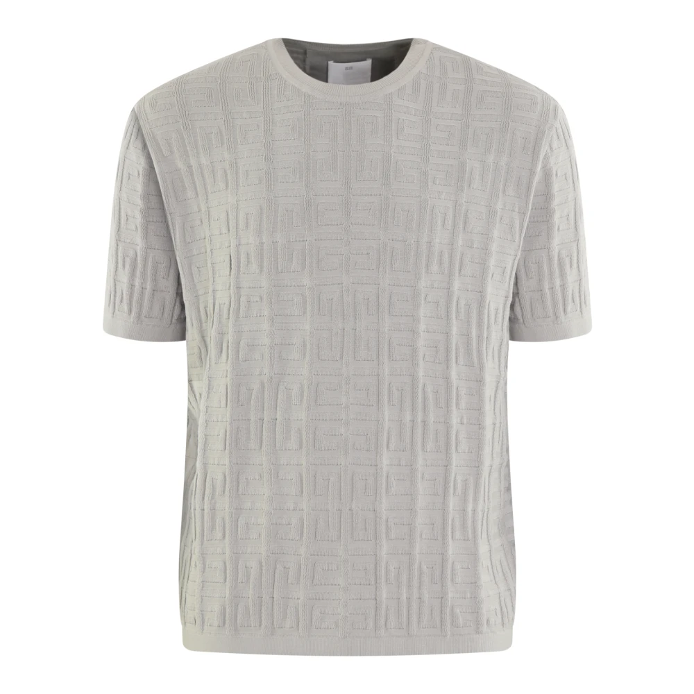 Givenchy Rondgebreide trui met ronde hals Gray Heren