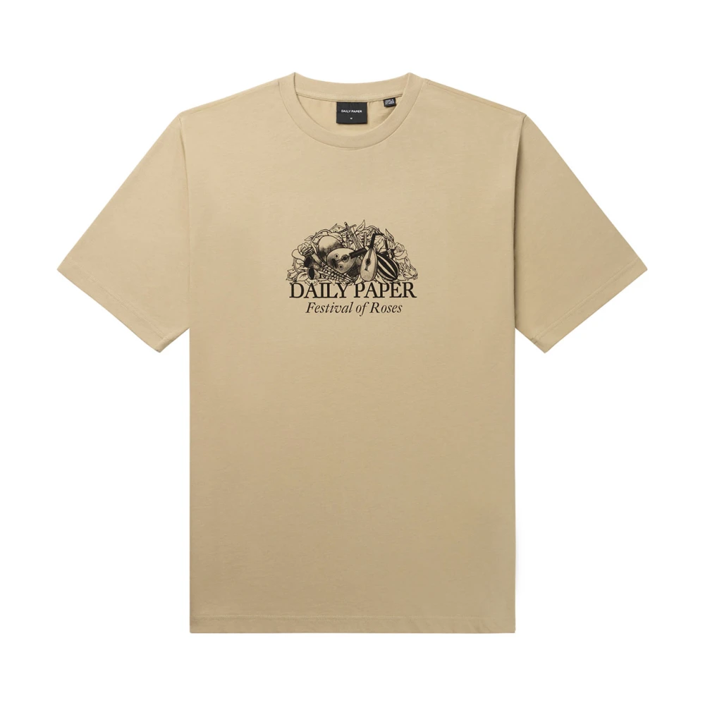 Daily Paper Rosfestival Bomull T-shirt Beige, Herr