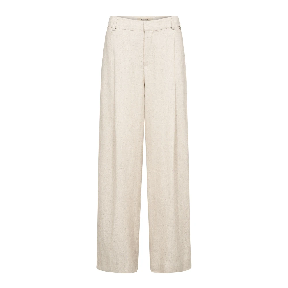 Mos Mosh Women's Beige Wide Trousers, Xl, Wide Trousers