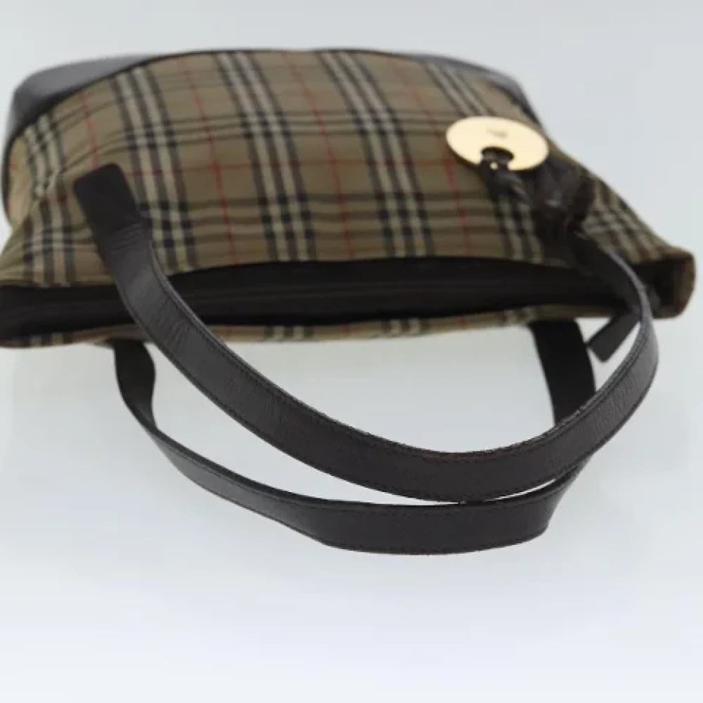 Burberry Vintage Pre-owned Canvas shoulder-bags Beige Dames