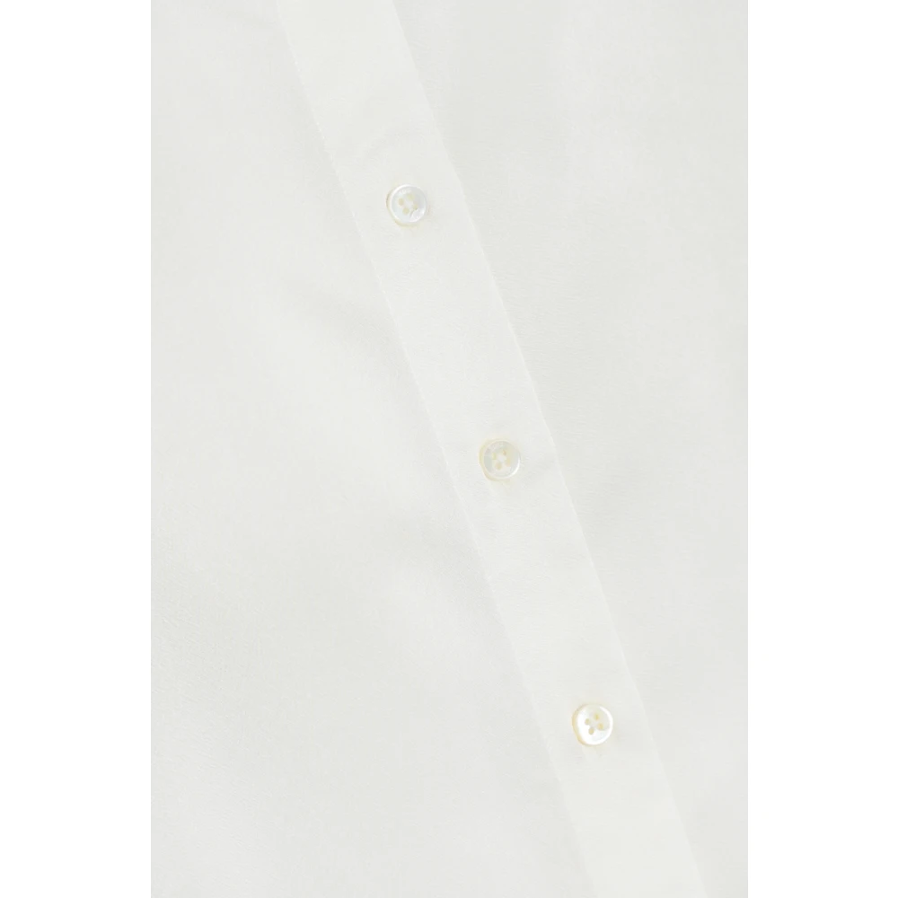 Herno Witte Viscose Overhemd Lange Mouw White Dames