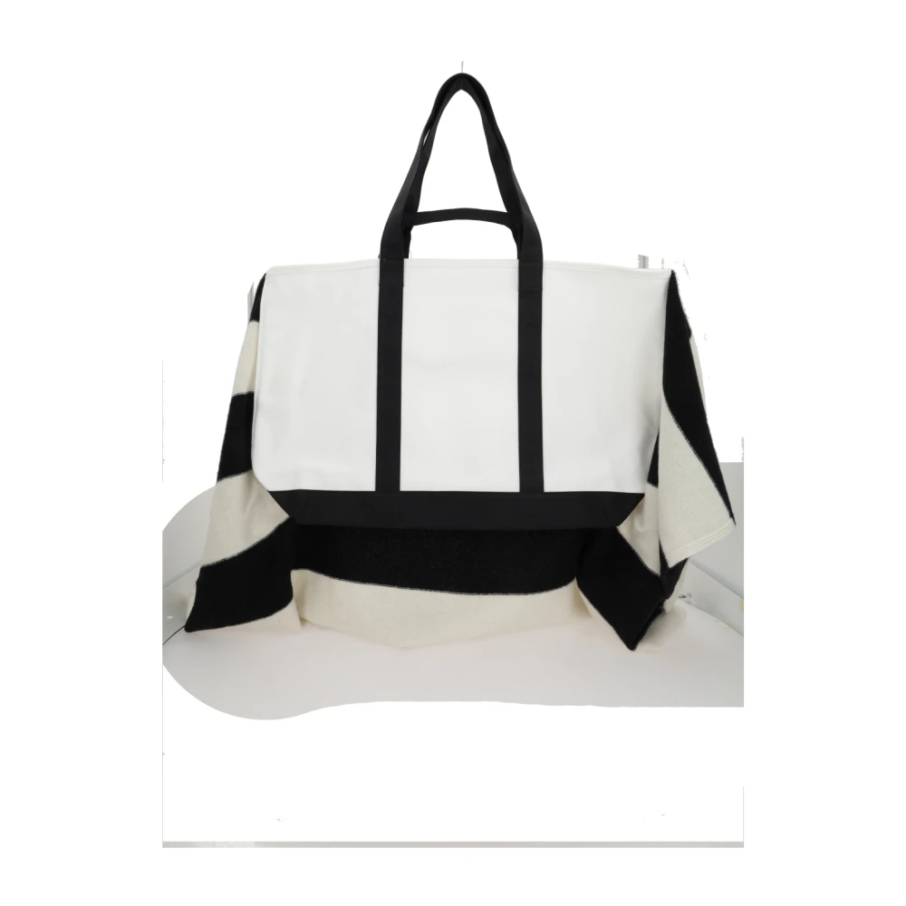 Undercover Gestreepte canvastas Black Dames
