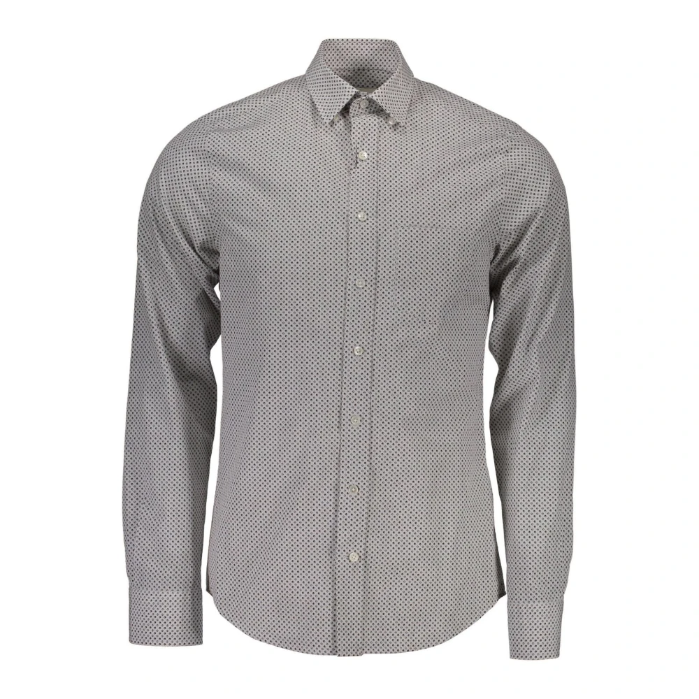 Gant Men's White Long Sleeve Shirt Italian Collar