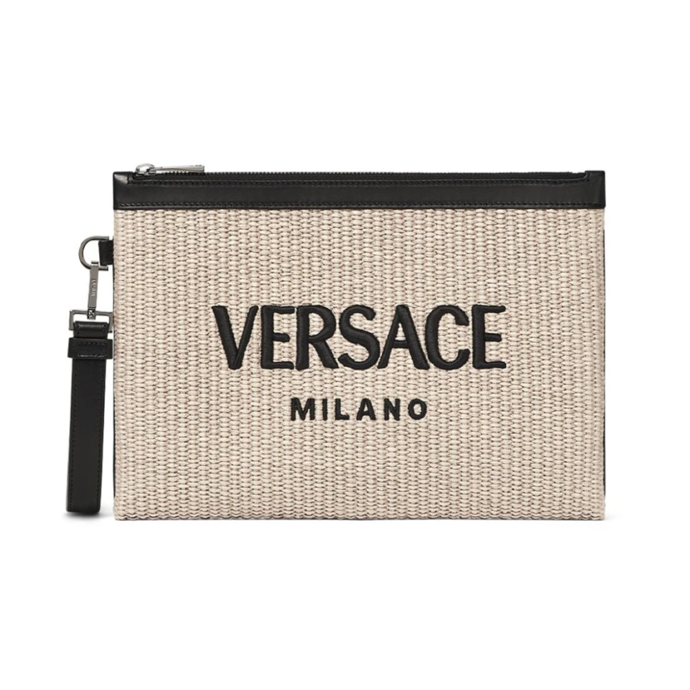 Versace Beige Clutches voor Mannen Aw24 Beige Heren