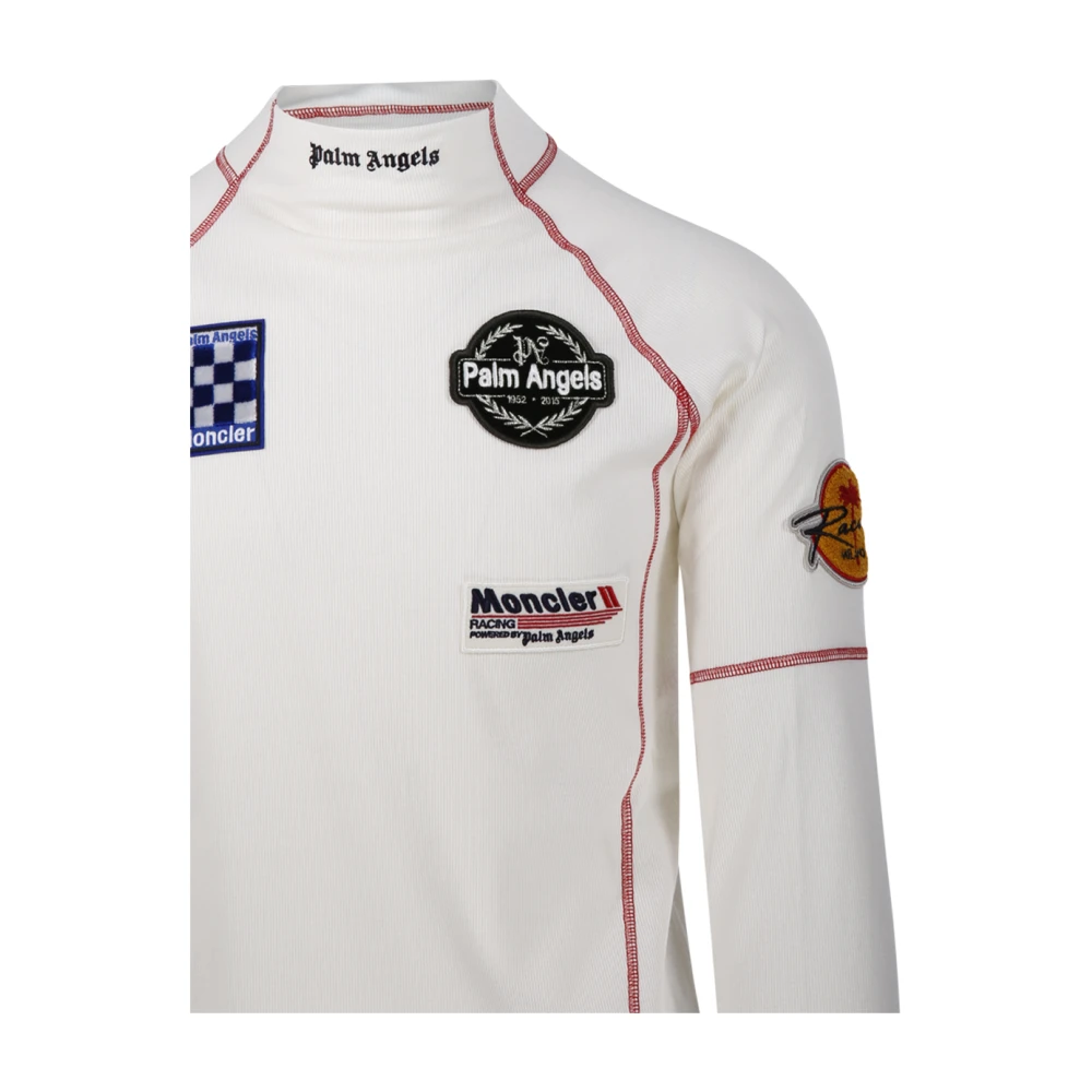 Moncler Wit lang T-shirt met lange mouwen White Heren