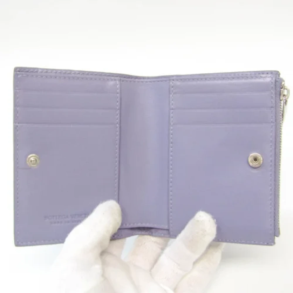 Bottega Veneta Vintage Pre-owned Leather wallets Purple Dames