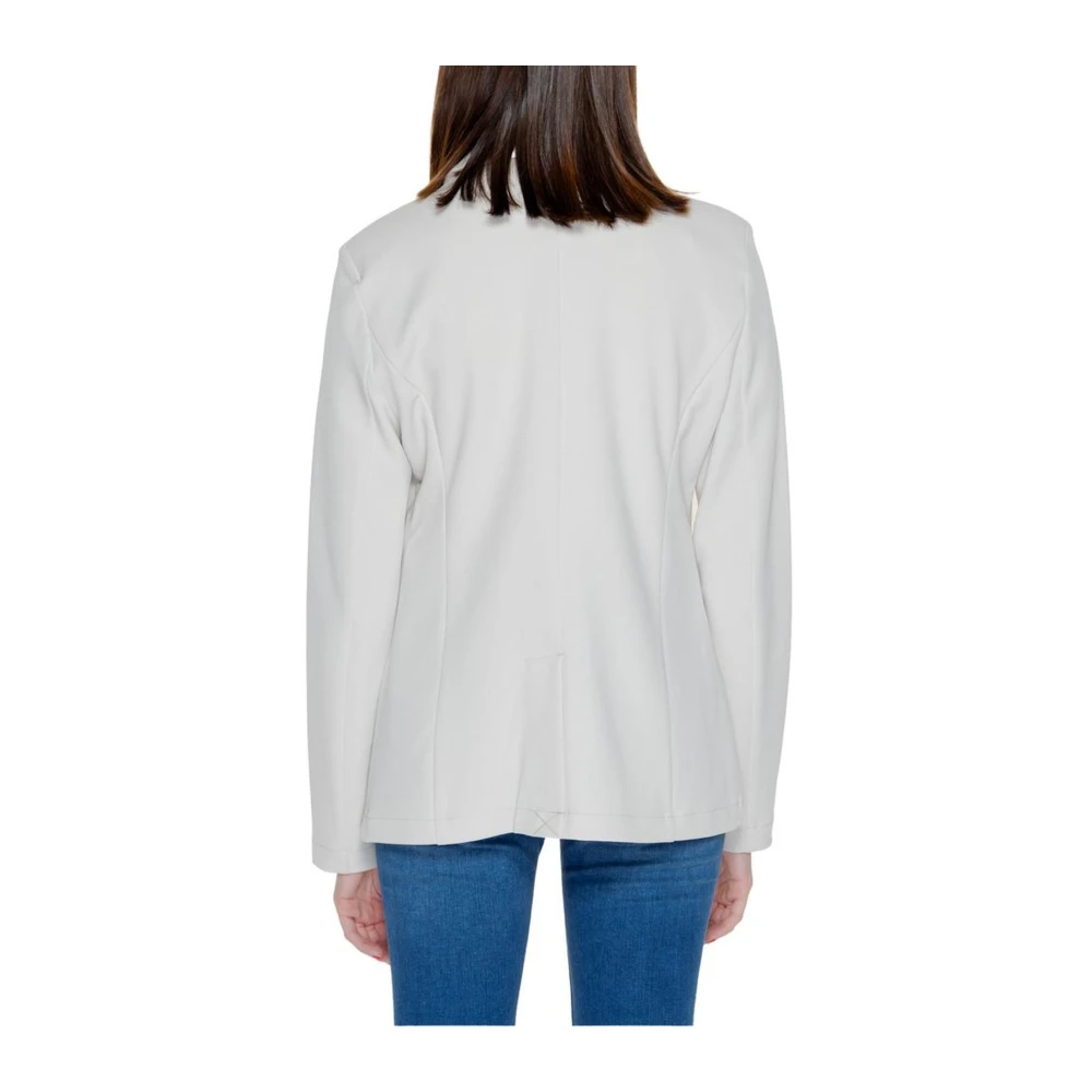Only Elastaan Polyester Blazer Damesjas Collectie Beige Dames