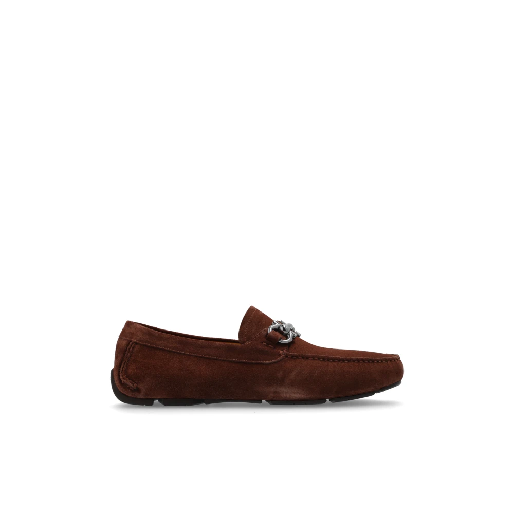 Ferragamo Men's Brown Loafers, 6 Uk, Parigi Moccasins