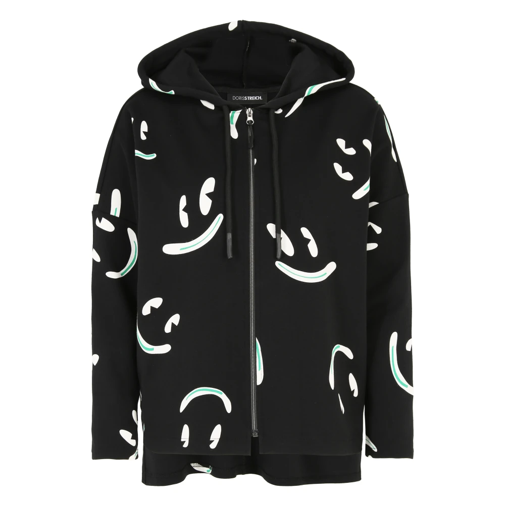 Doris S Smiley Print Hoodie Jack Black Dames