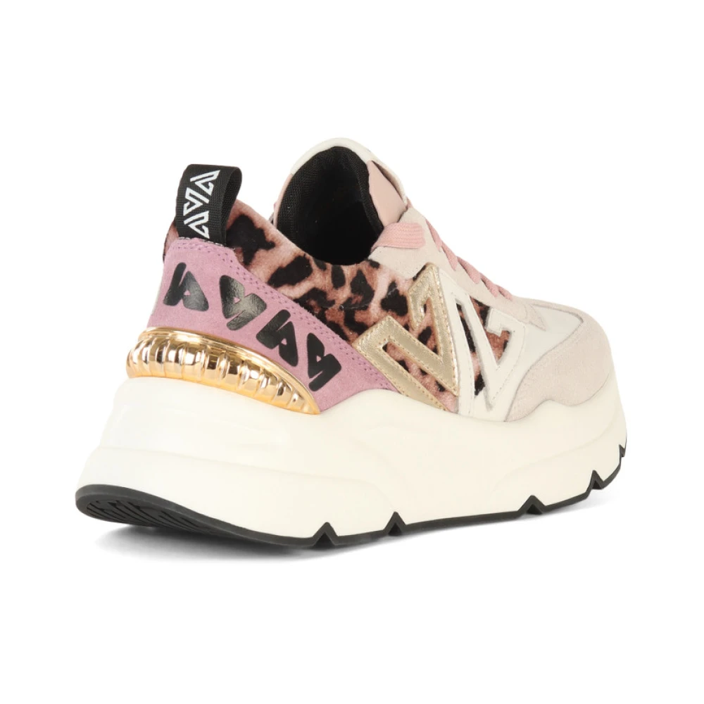 Emanuelle Vee Sneakers met contrastinzetten van leer Pink Dames