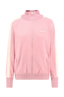 Silk Blend Zip-Up Cardigan