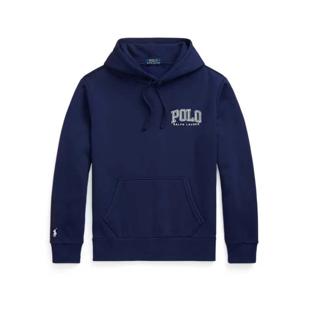 Polo Ralph Lauren Men's Blue Hoodies, M, Graphic Fleece Hoodie