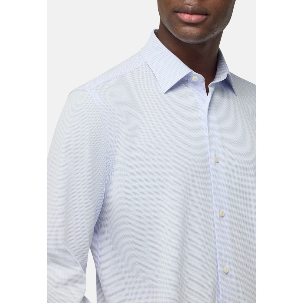Boggi Milano Regular Fit Japanse Jersey Polo Shirt Blue Heren