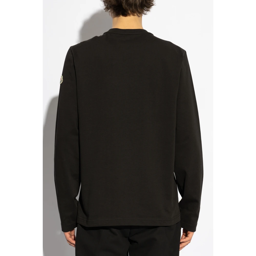 Moncler T-shirt met logo Black Heren