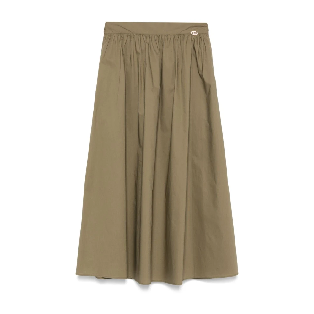 Liu Jo Olijfgroene Gedrapeerde Rok Green Dames