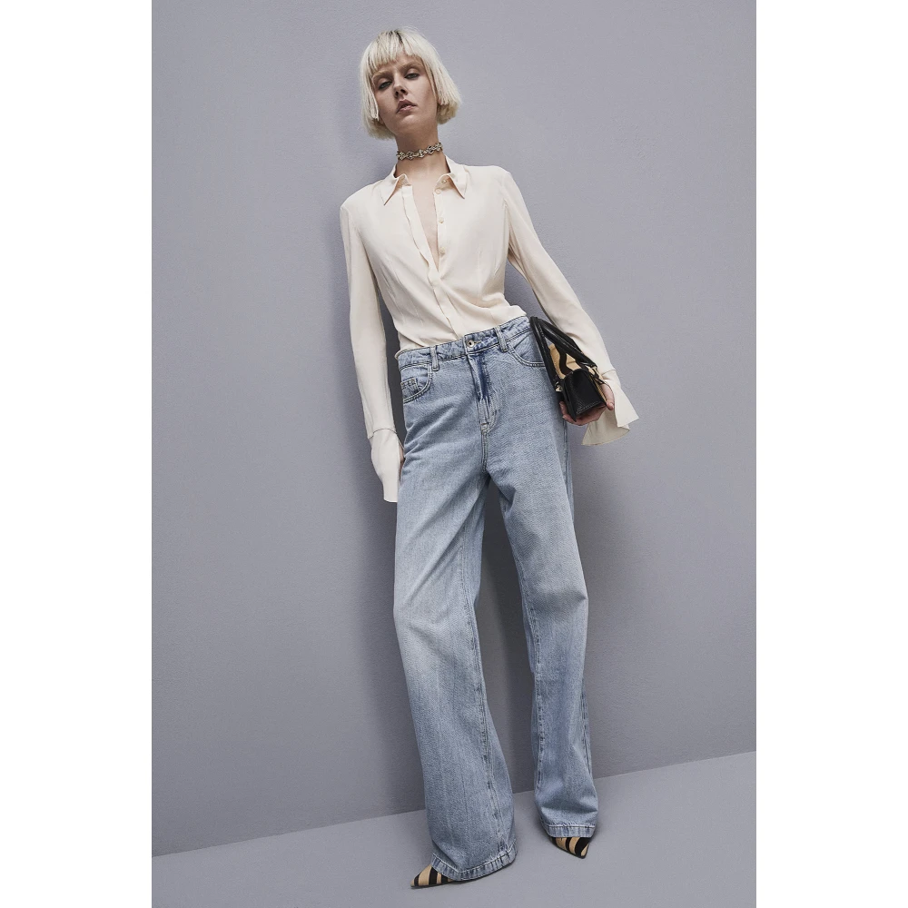 PATRIZIA PEPE Essential Soft Shirt Beige Dames