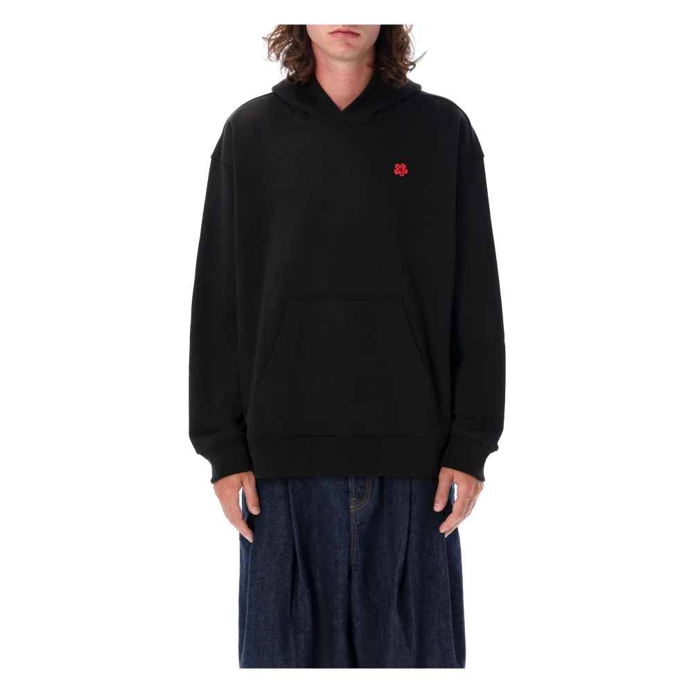 Kenzo Zwarte Gebreide Hoodie Aw24 Black Heren