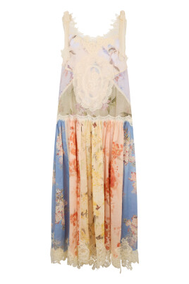 robe-en-coton-imprime-avec-details-en-dentelle