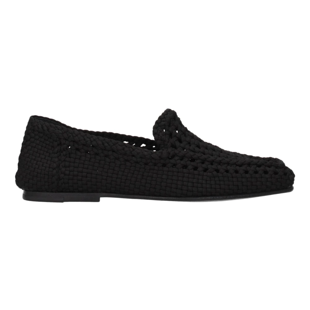 Dolce & Gabbana Men's Black Fabric Loafer Casual Style