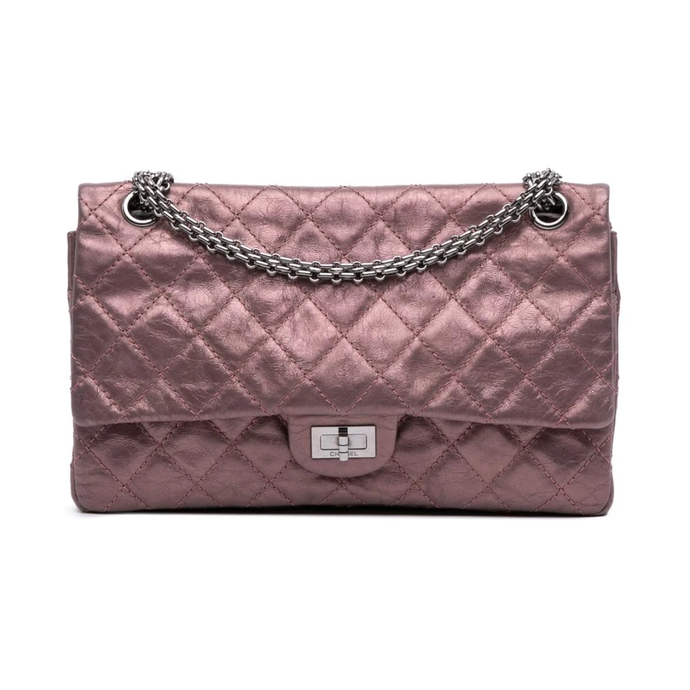 Chanel Vintage Women's Pink Vintage Shoulder Bags, One Size, Pre-Owned Quilted Leather Handbag