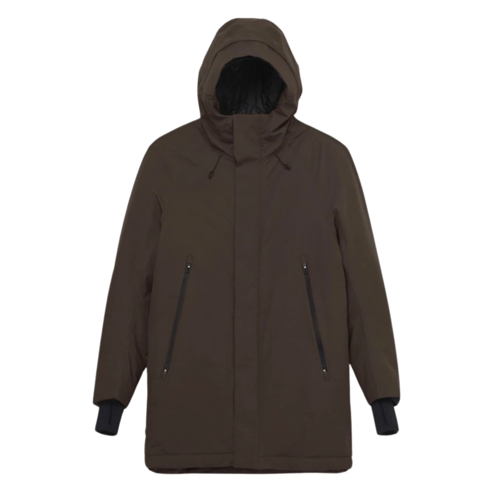 Krakatau Parka Jas in Donkergroen Green Heren