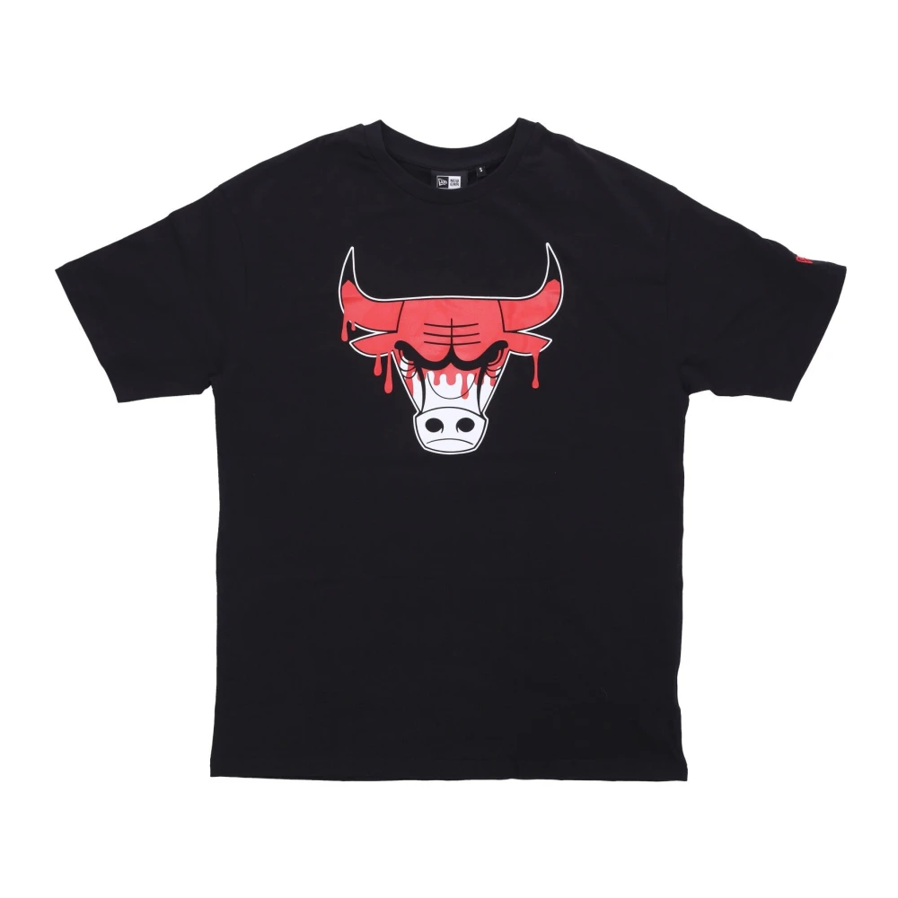 New era Chicago Bulls Logo Tee Zwart Rood Black Heren