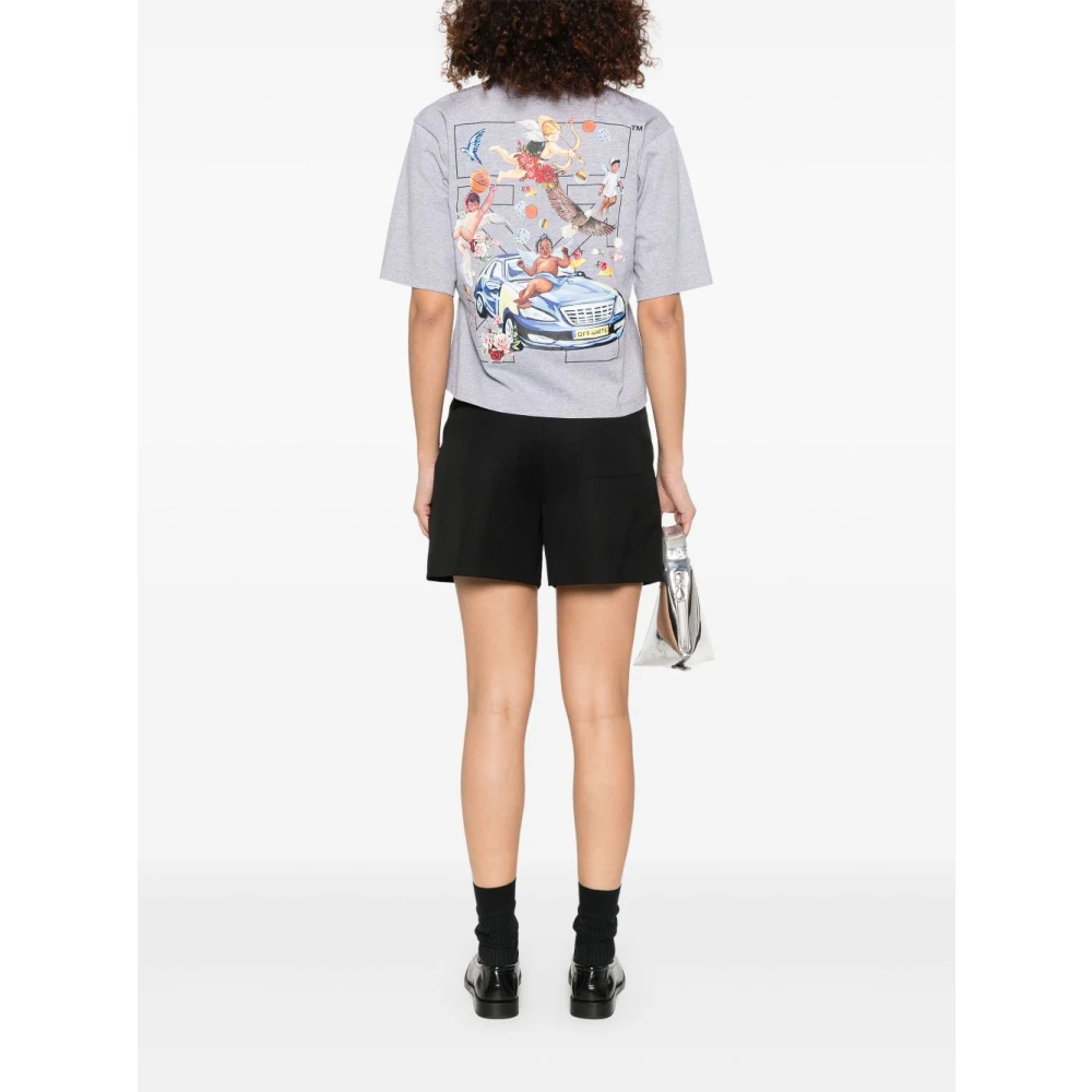 Off White Grijze Polo & Wit T-shirt Combo Gray Dames