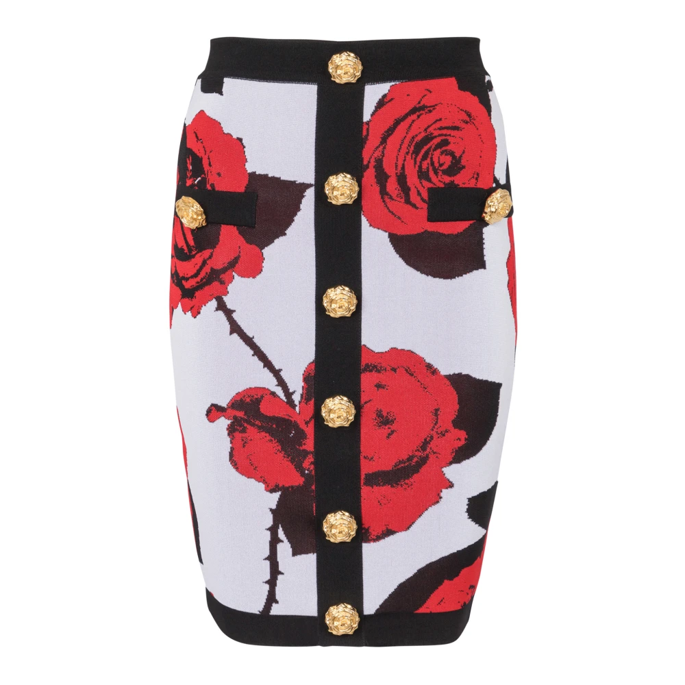 Balmain Rozendruk rok Multicolor Dames