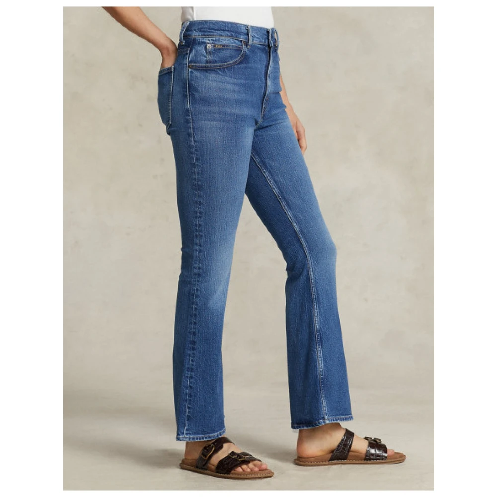 Polo Ralph Lauren Crop Flare Jeans Blue Dames