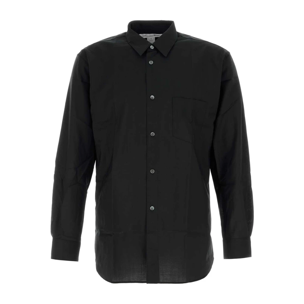 Comme des Garçons Zwarte wollen overhemd Black Heren