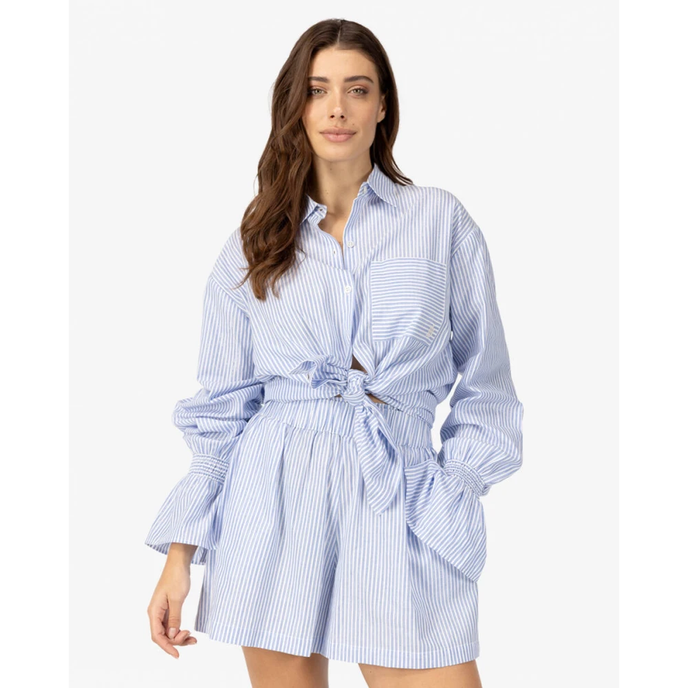Ibana Lange Mouw Talya Blouse Blue Dames