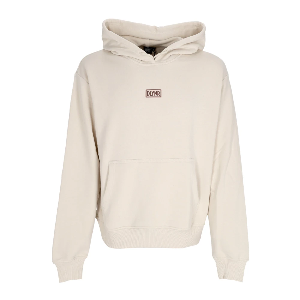 Dolly Noire 3D Box Logo Hoodie Lichtgewicht Sweatshirt Beige Heren