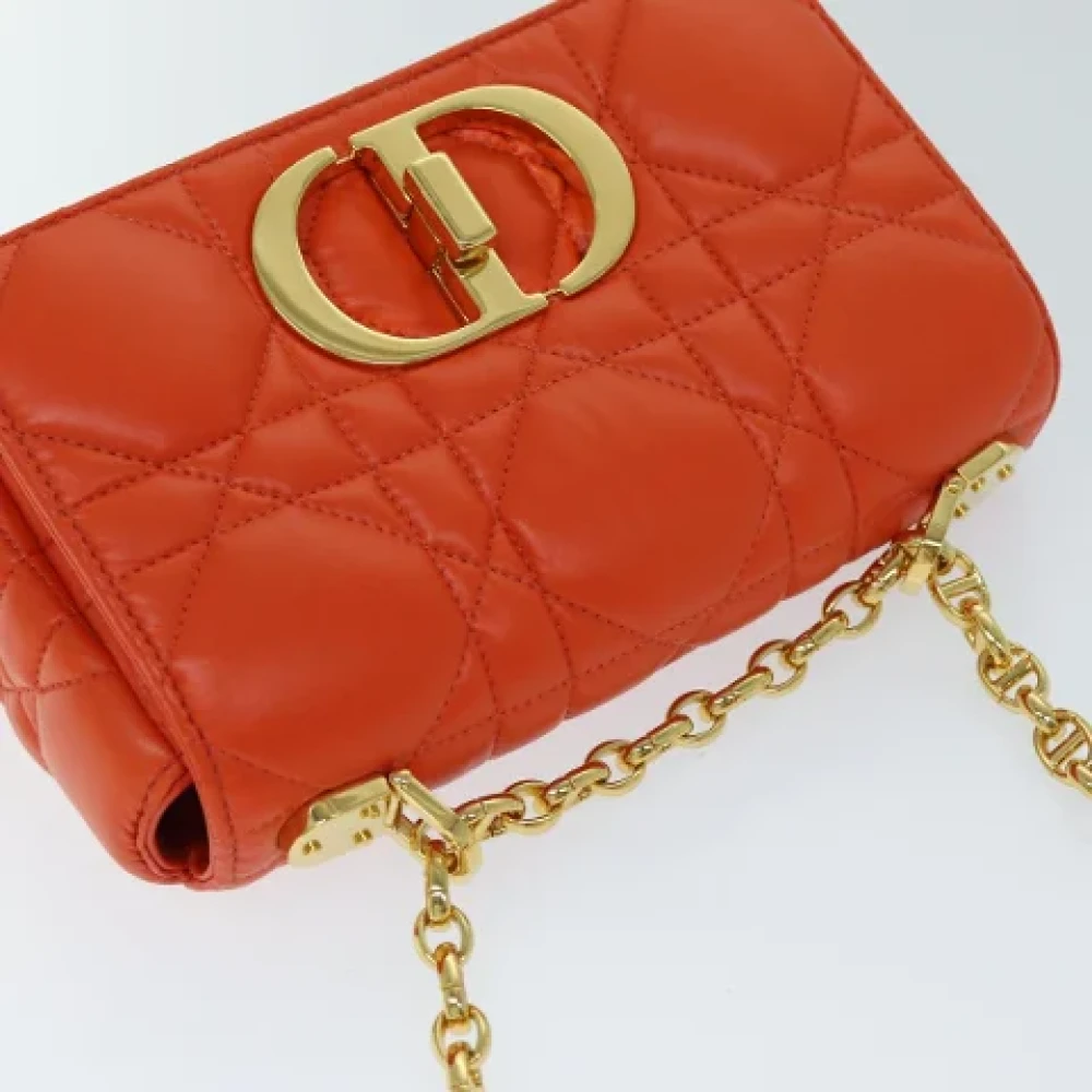 Dior Vintage Pre-owned Leather dior-bags Orange Dames