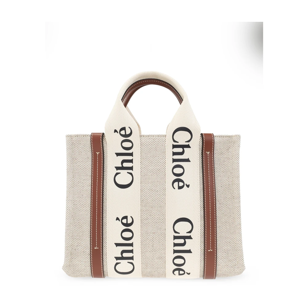 Chloé Woody shopper tas Beige Dames