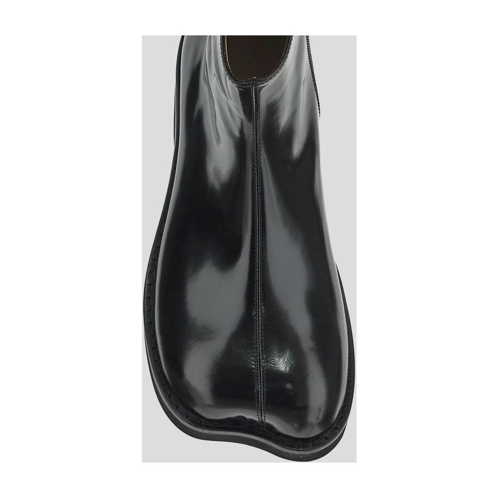 MM6 Maison Margiela Leren Enkellaars Black Heren