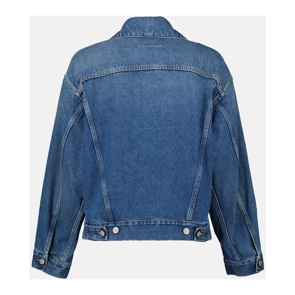MM6 Maison Margiela Denim jas Herfst-Winter 2024 Vrouwen Blue Dames