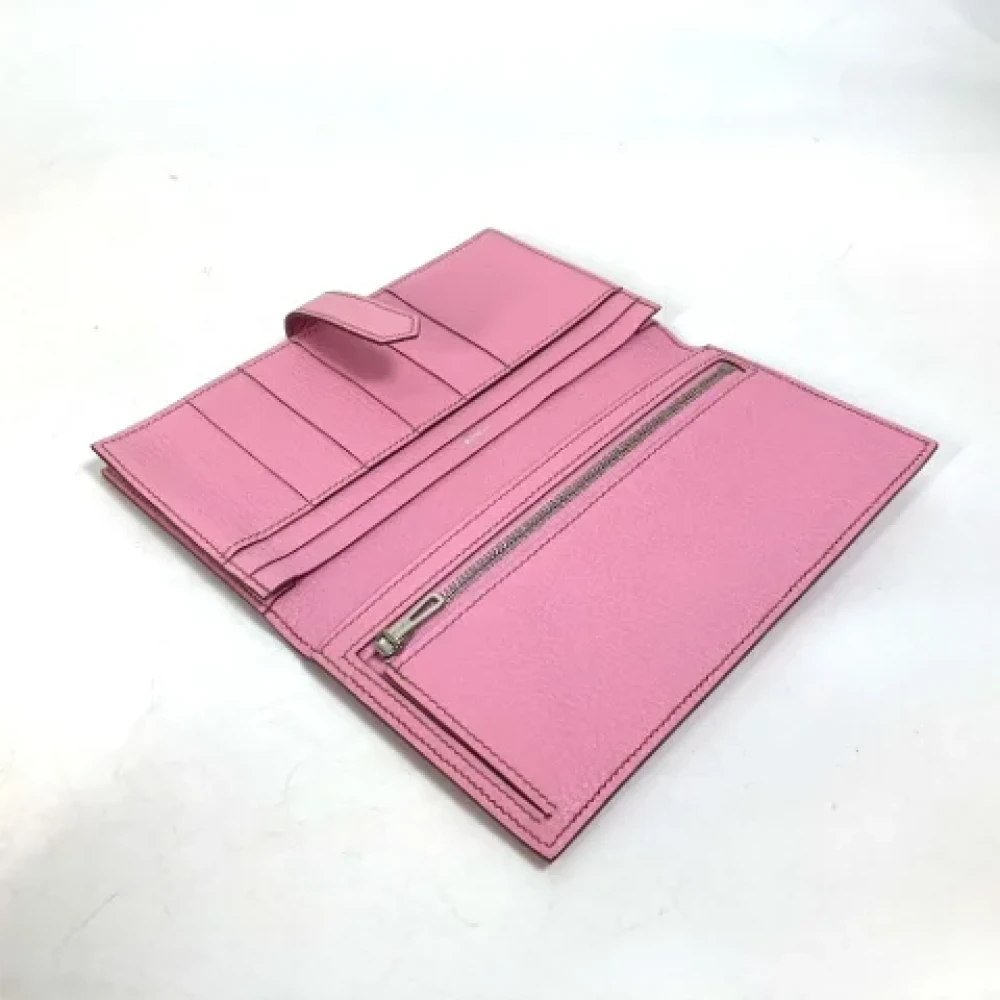 Hermès Vintage Pre-owned Leather wallets Pink Dames