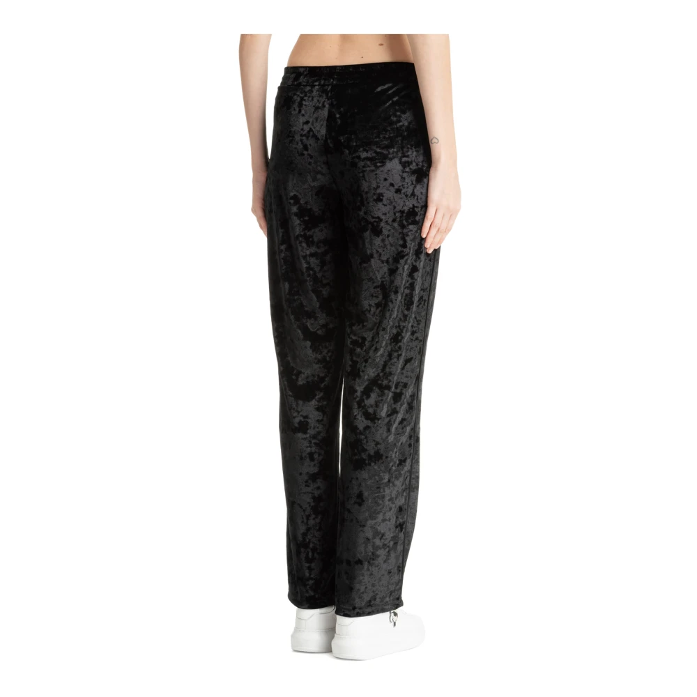 MC2 Saint Barth Mid Waist Plain Sweatpants met Elastische Taille Black Dames