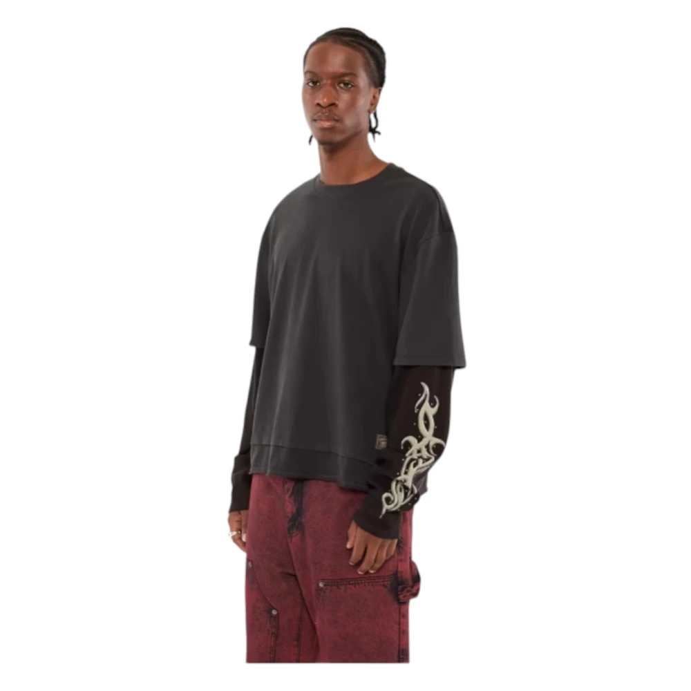 Guess Katoenen T-shirt voor Mannen Black Heren