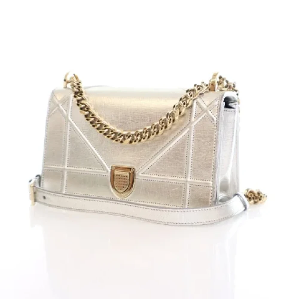 Dior Vintage Pre-owned Leather dior-bags Gray Dames